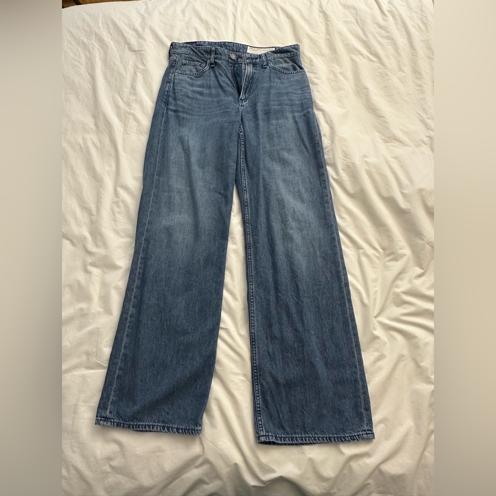 Women's Blue Wide-Leg Jeans